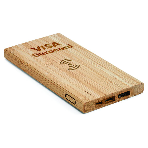 PowerBank em Bambu Personalizado PowerBank em Bambu Personalizado