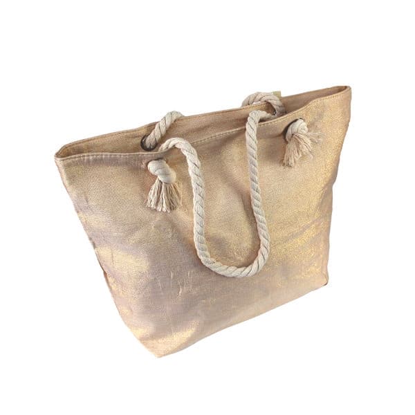 Bolsa Praia e Piscina Brilho e Cordas Areia