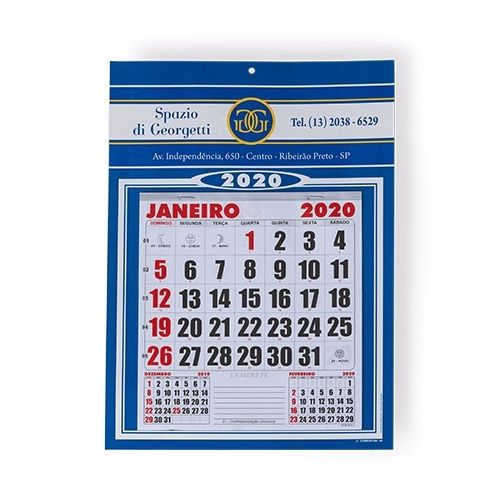 Calendário de parede personalizado