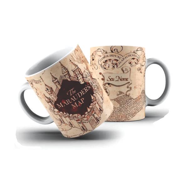 Caneca Mágica Harry Potter Mapa Maroto