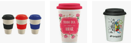 Copo com Tampa de Silicone Personalizado