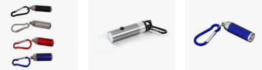 Lanterna com mosquetão personalizada