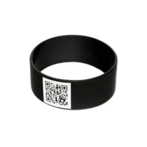 Pulseira de silicone larga com QR-Code