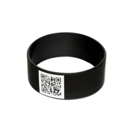 Pulseira de silicone larga com QR-Code