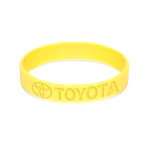 Pulseira de silicone com gravação em baixo relevo