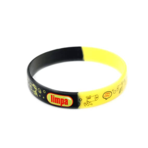 Pulseira de silicone bi-color customizada
