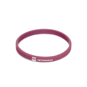 Pulseira de silicone fininha e multicolorida