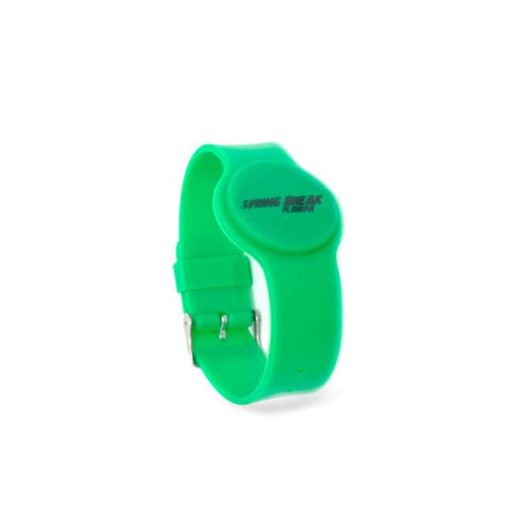 Pulseira de silicone ajustável com chip RFID ou NFC