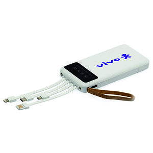 Power Bank 10.000mAh com Lanterna e Multissaídas