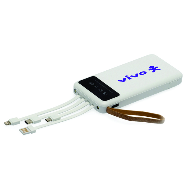Power Bank 10.000mAh com Lanterna e Multissaídas